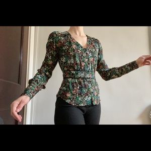 Veronica Beard Floral Blouse